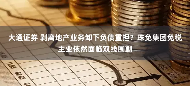 大通证券 剥离地产业务卸下负债重担？珠免集团免税主业依然面临双线围剿
